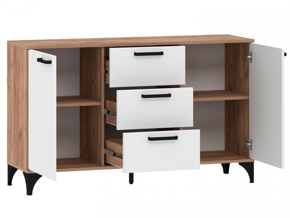 Марсель гостиная комплектация 2 Дуб Крафт табачный/Меренга