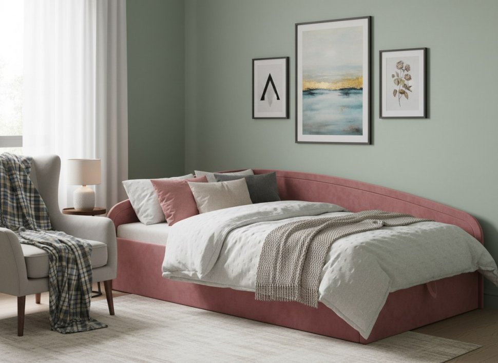 Тахта Адель 1200 модель 061 Ультра Коралл