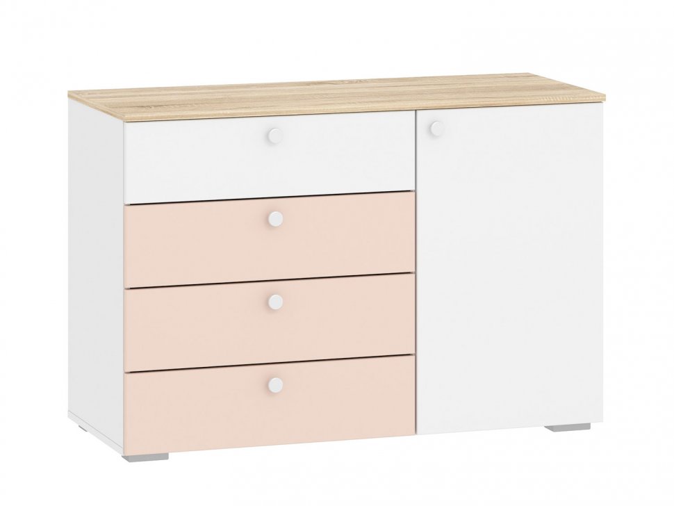 Детская Банни-3 белый/дуб сонома/бисквит