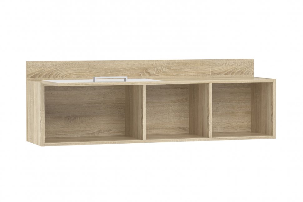 Полка с дверкой НМ 011.38-01 «Фанк» Дуб сонома/белый скандинавский