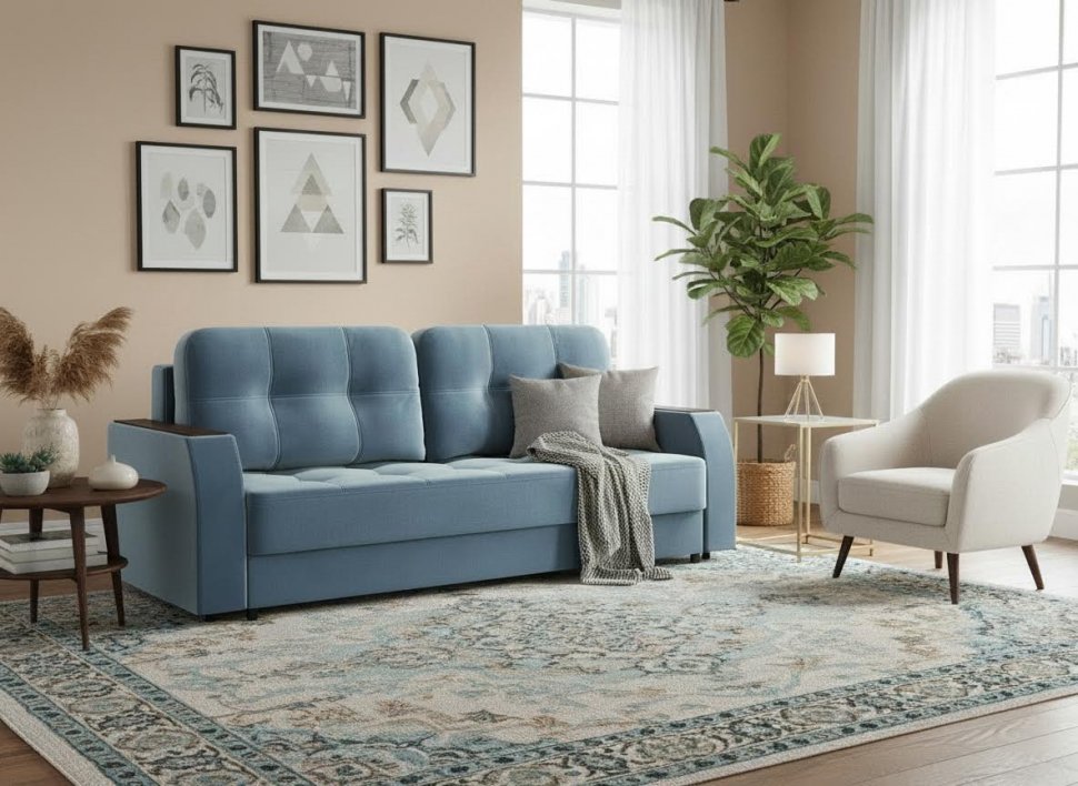 Диван Нью-Йорк 3т Модель 036 / Велюр Галакси лайт 22