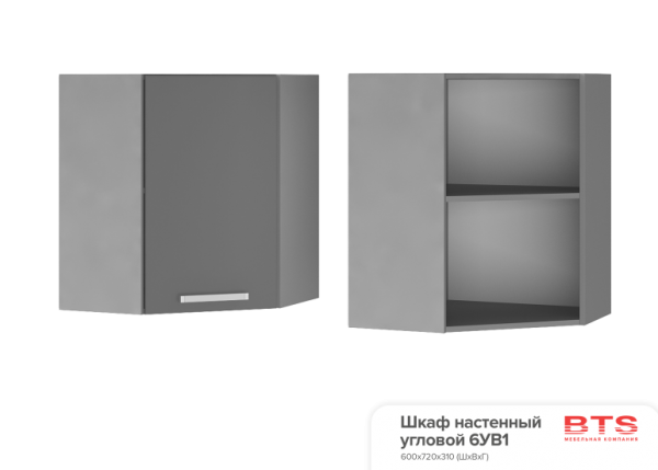 БТС 6УВ1 Шкаф настенный угловой «Прованс 2»