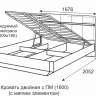 Кровать 160х200 Твист 22 с подъемным механизмом Ижмебель	