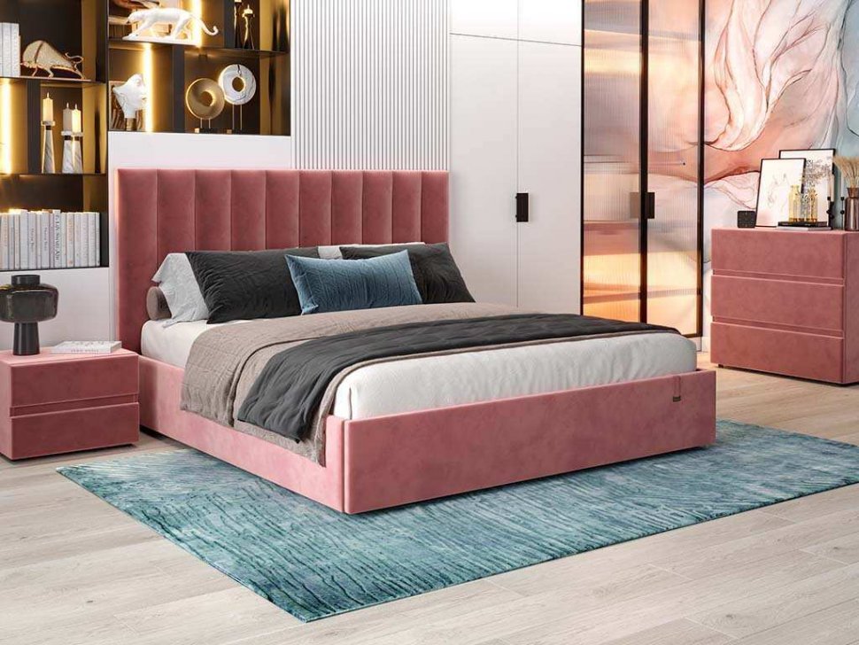 Кровать Ingrid 1800 модель 312 Ультра коралл