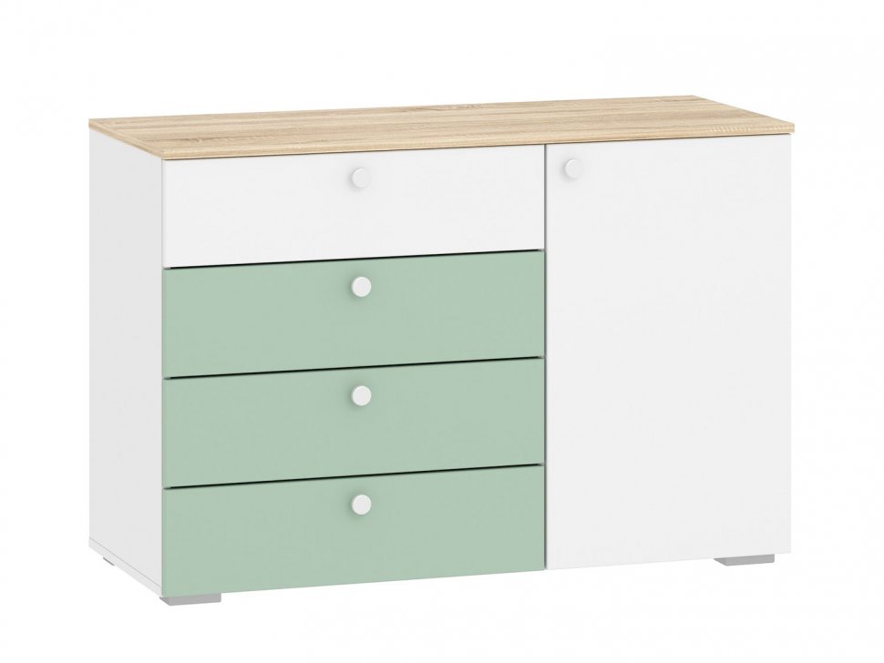 Детская Банни-3 белый/дуб сонома/макарун