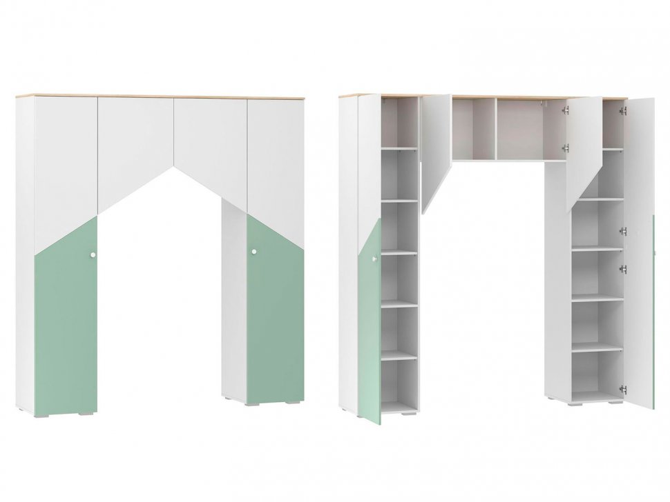 Детская Банни-3 белый/дуб сонома/макарун