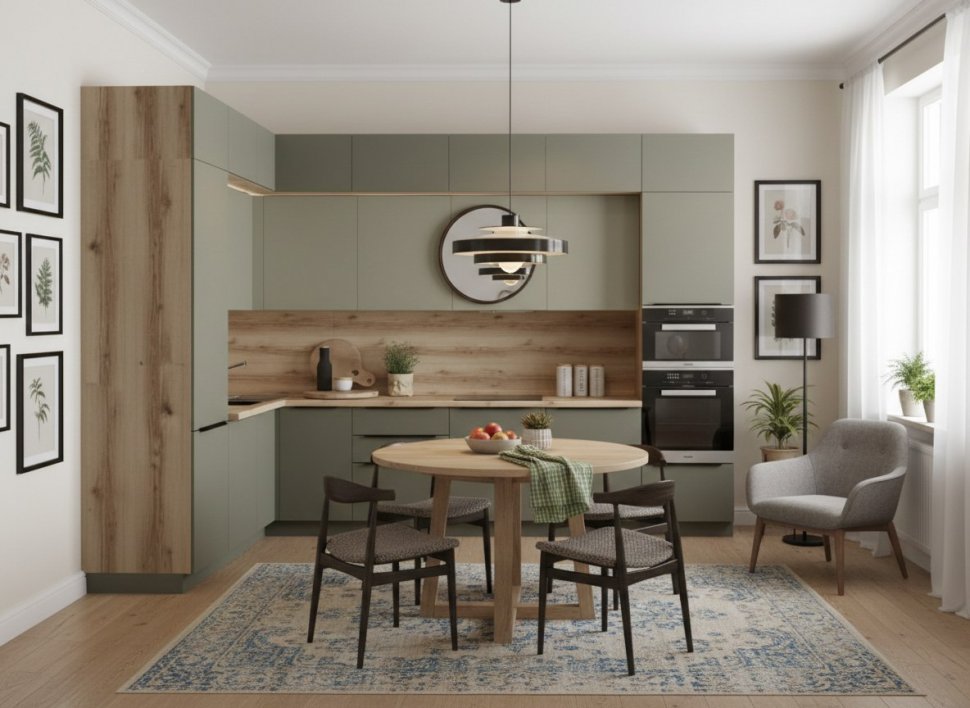 Кухня Норвуд 1 Дуб Делано / Олива