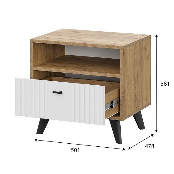 Тумба прикроватная Милан (SV-Мебель) Белый