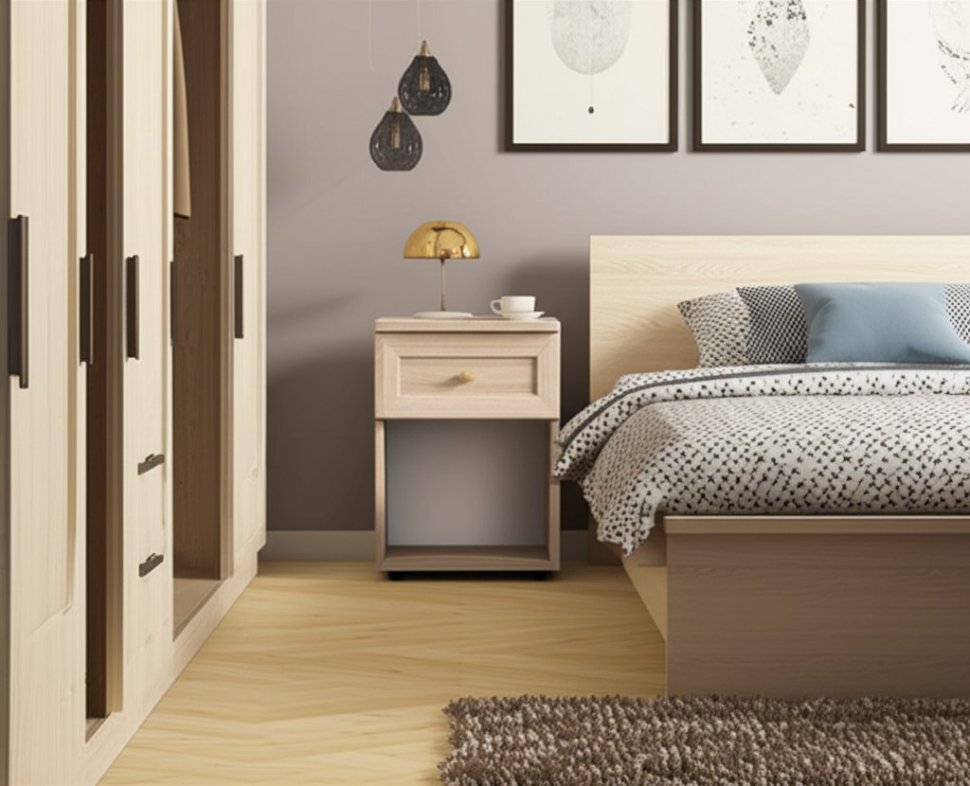 Глазов-мебель Sherlock64 Тумба прикроватная (Сонома)