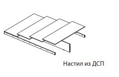 Кровать 160х200 с настилом ЛКР-1 Ливорно (Дуб сонома)