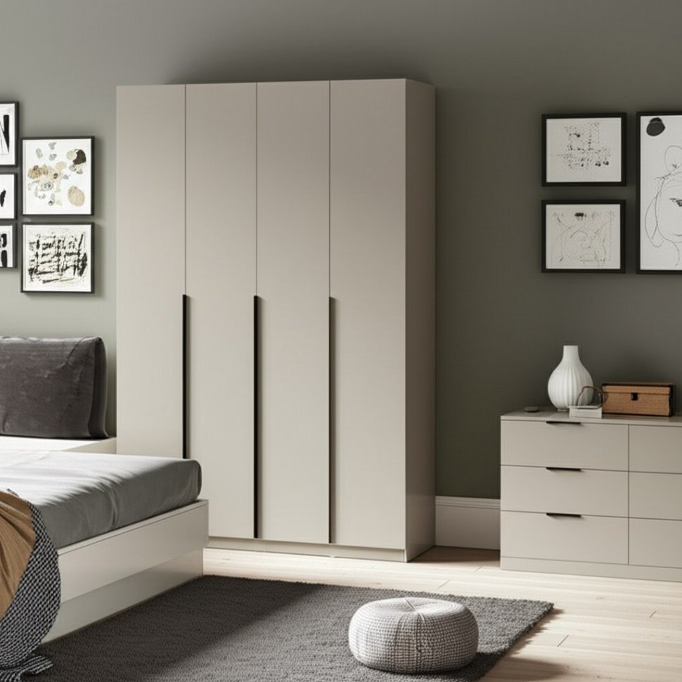 Шкаф распашной с наполнением (13 полок) ШК 5 (1600), Меланж