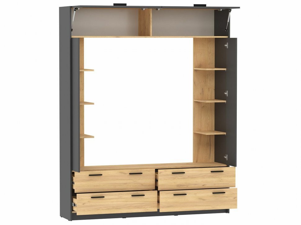 Гостиная Оттавия 1 Антрацит/Дуб золотой