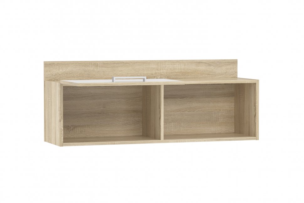 Полка с дверкой НМ 011.38 «Фанк» Дуб сонома/белый скандинавский