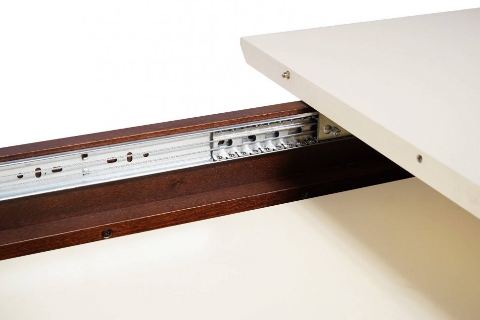 Стол раздвижной Олсон 120, орех/слоновая кость