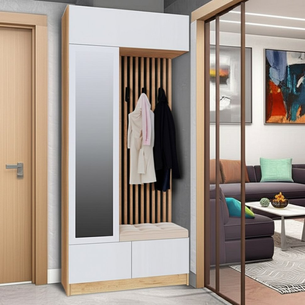 Шкаф с вешалкой Руэлла (ТЭКС) Белый