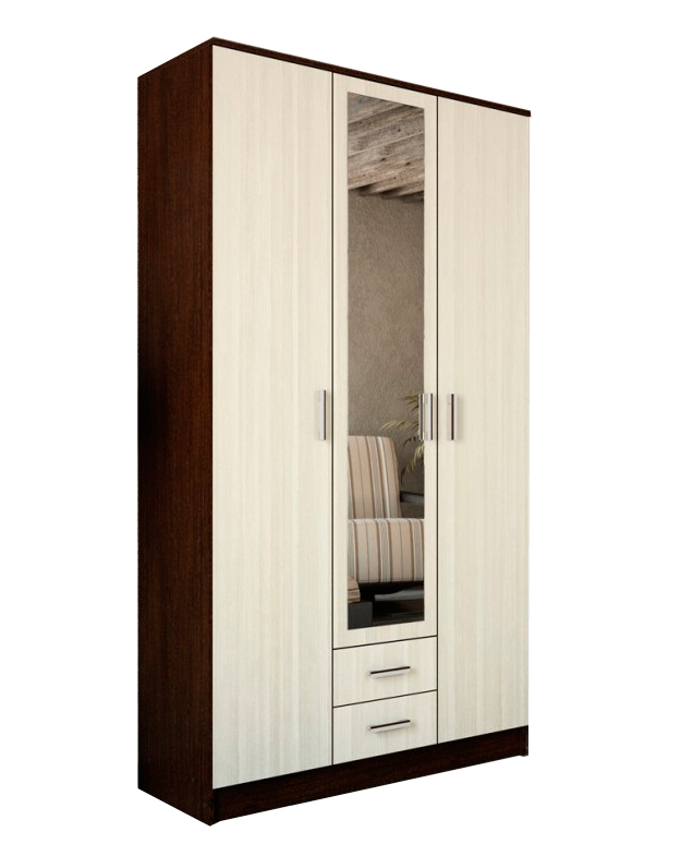 Шкаф трехдверный ЭКО ТРИО Эра (Венге/Лоредо)