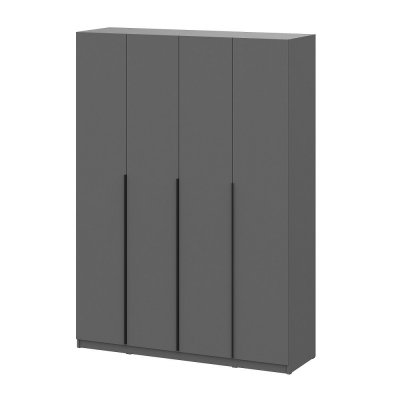 Шкаф распашной (9 полок + штанга) ШК 5 (1600), Графит