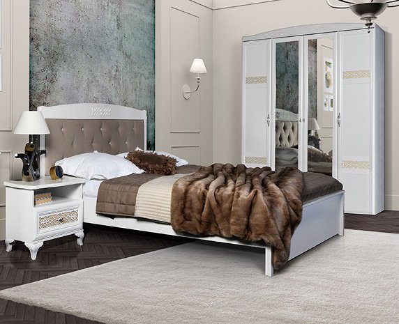 Кровать 180х200 Клауди КД3в (Заречье) с основанием