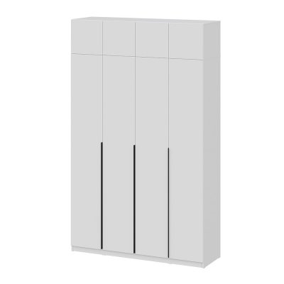 Шкаф с антресолью (9 полок + штанга) ШК 5 (1600), Белый