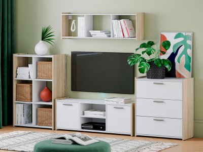 Набор мебели для гостиной Симпл дуб сонома/белый