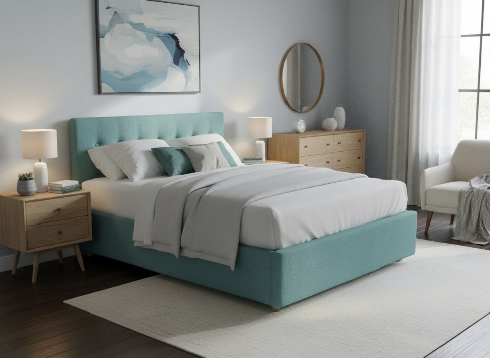 Кровать Nova 1400 с под. механизмом / бирюза №21