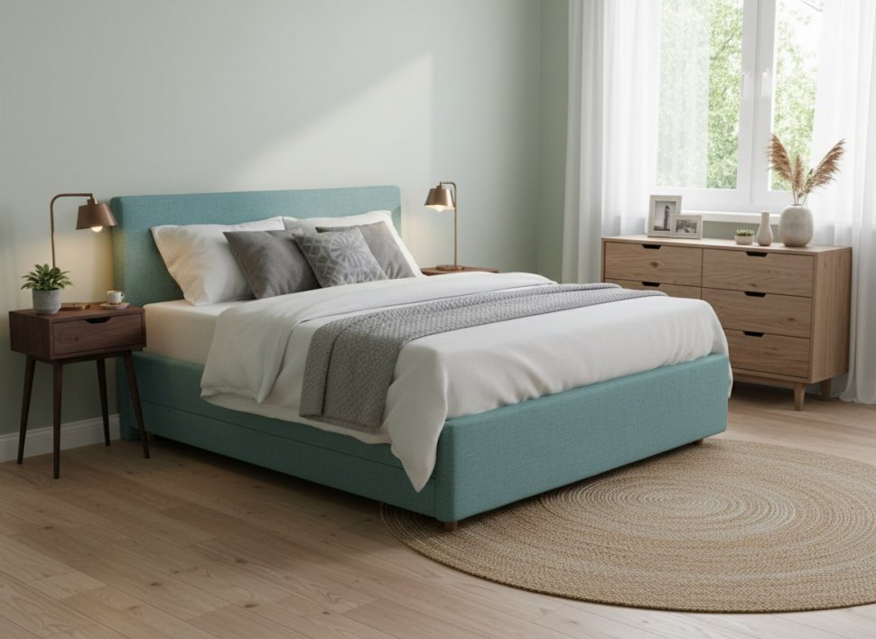 Кровать Nova 1400 с под. механизмом / бирюза №21