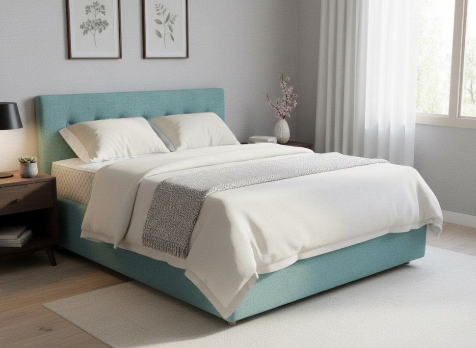 Кровать Nova 1400 с под. механизмом / бирюза №21