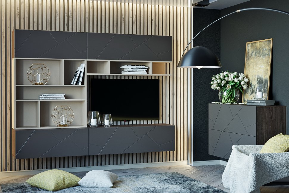 НМ 011.93 Полка навесная Summit / капучино