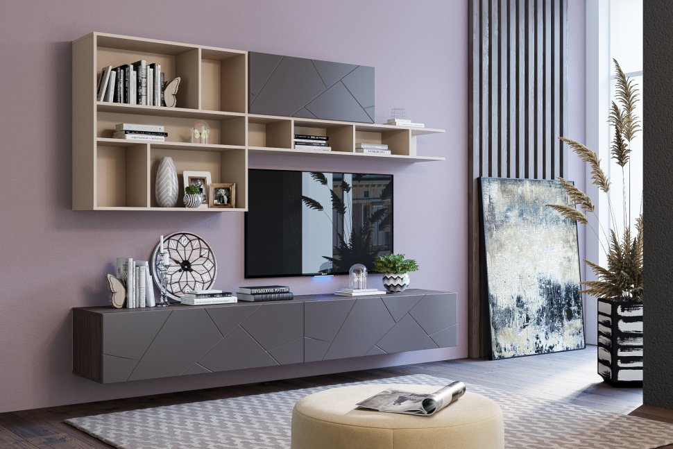 НМ 011.93 Полка навесная Summit / капучино