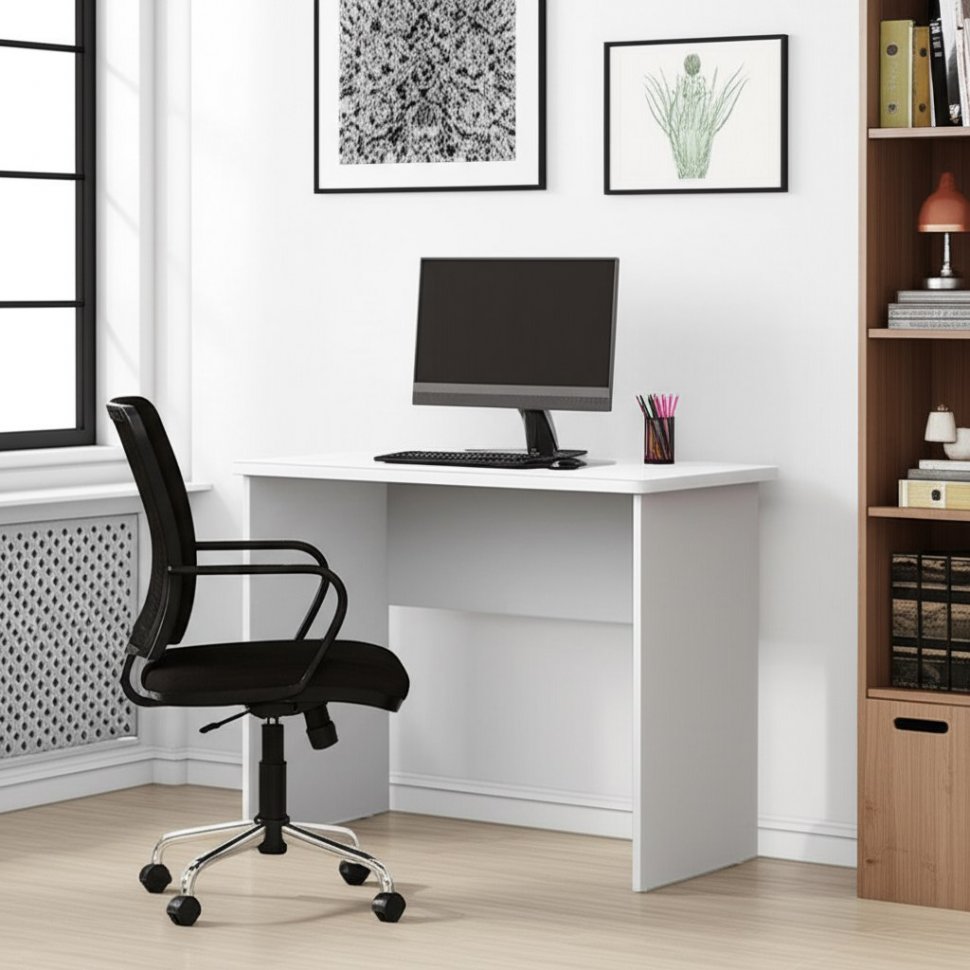 Стол письменный Токио (Арника) Белый текстурный