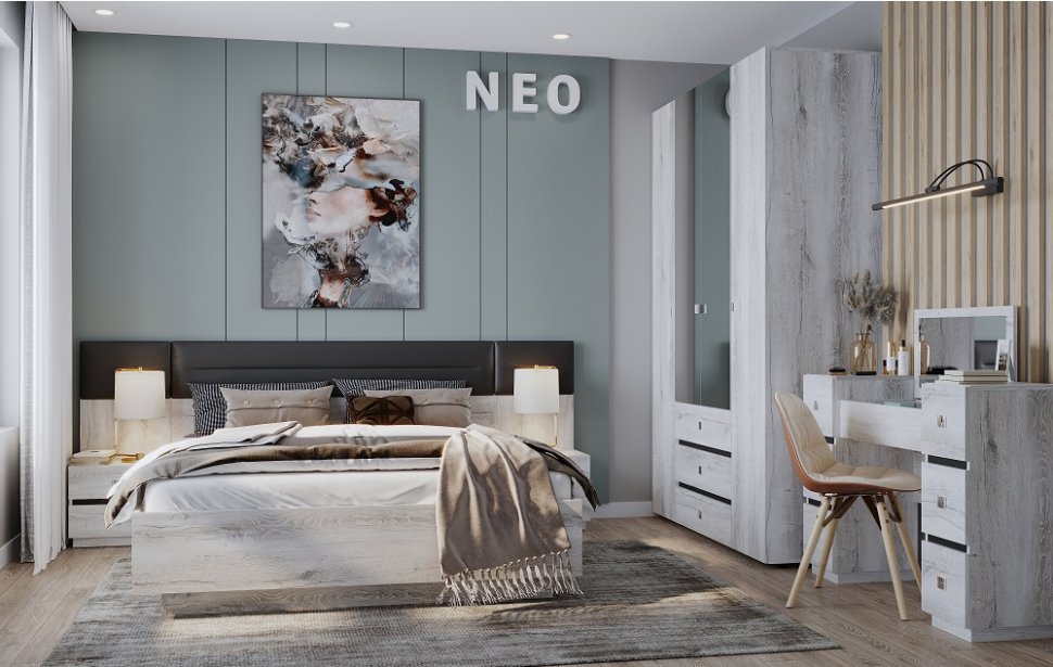 Шкаф для одежды и белья Neo 555 (Глазов) Дуб Шавиниган