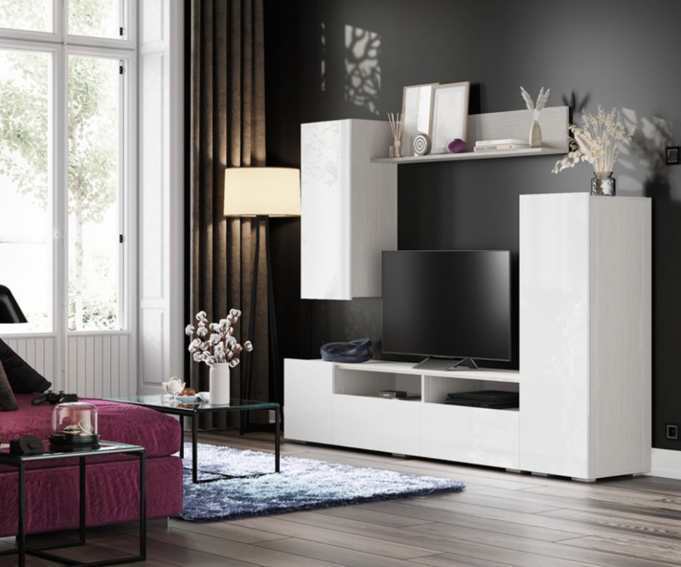 Гостиная Аннели (Интерьер Центр) Белый глянец