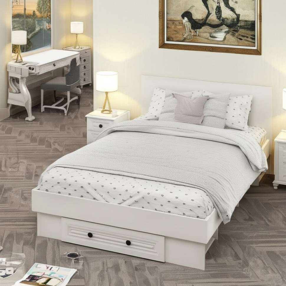 Кровать 120x200 Софт КР-06 (БТС) с ящиком
