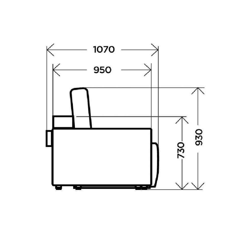 Диван прямой Марсель, медный