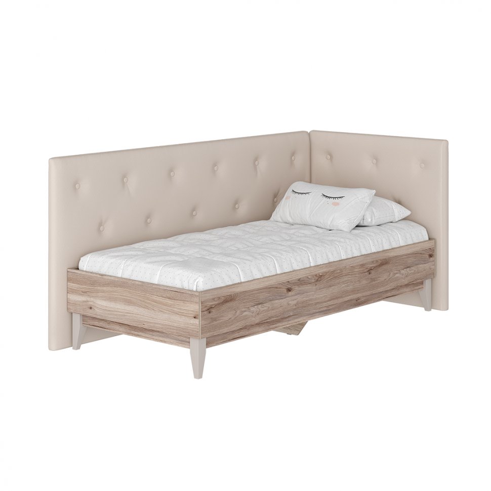 Мягкая спинка для кровати 90х200 Скандика КР-04 (Молочный)