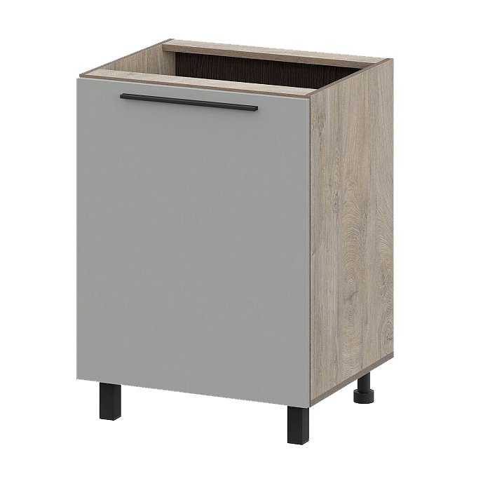 Шкаф кухонный напольный 60 см Этна 6с1 (Софт Грей)