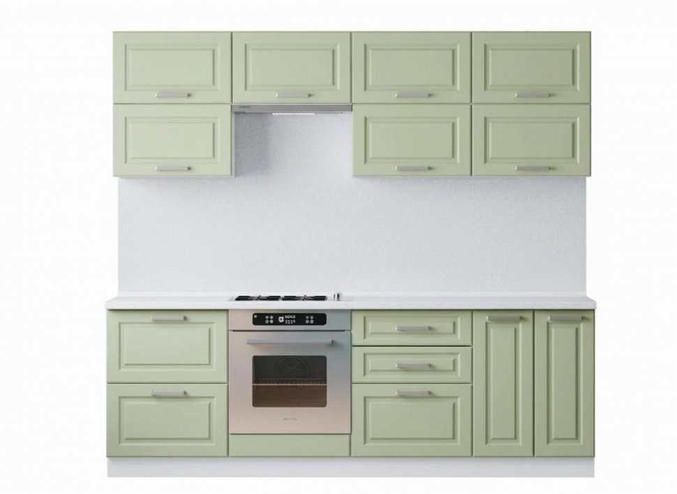 Кухня Вокс комплект 7 Белый / Фисташка