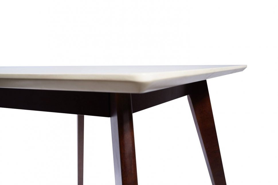 Стол обеденный Олсон Мини 100, орех/слоновая кость