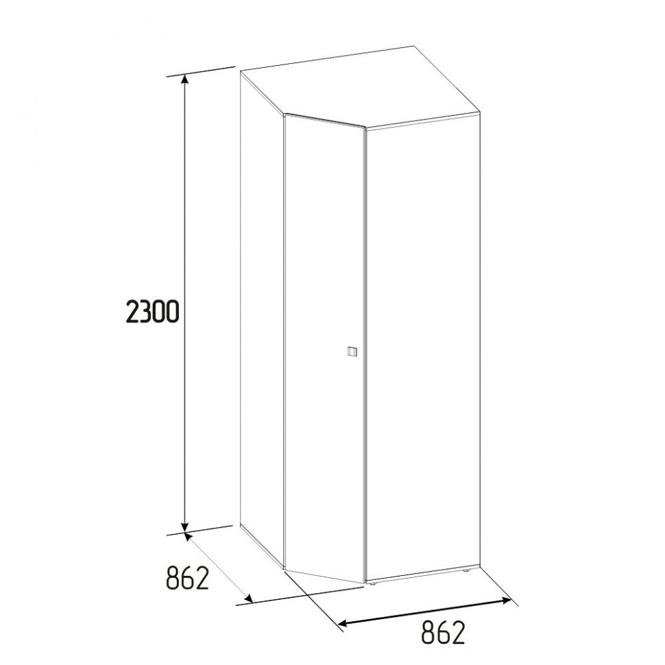 Шкаф угловой Neo 156 (Глазов) Дуб Шавиниган