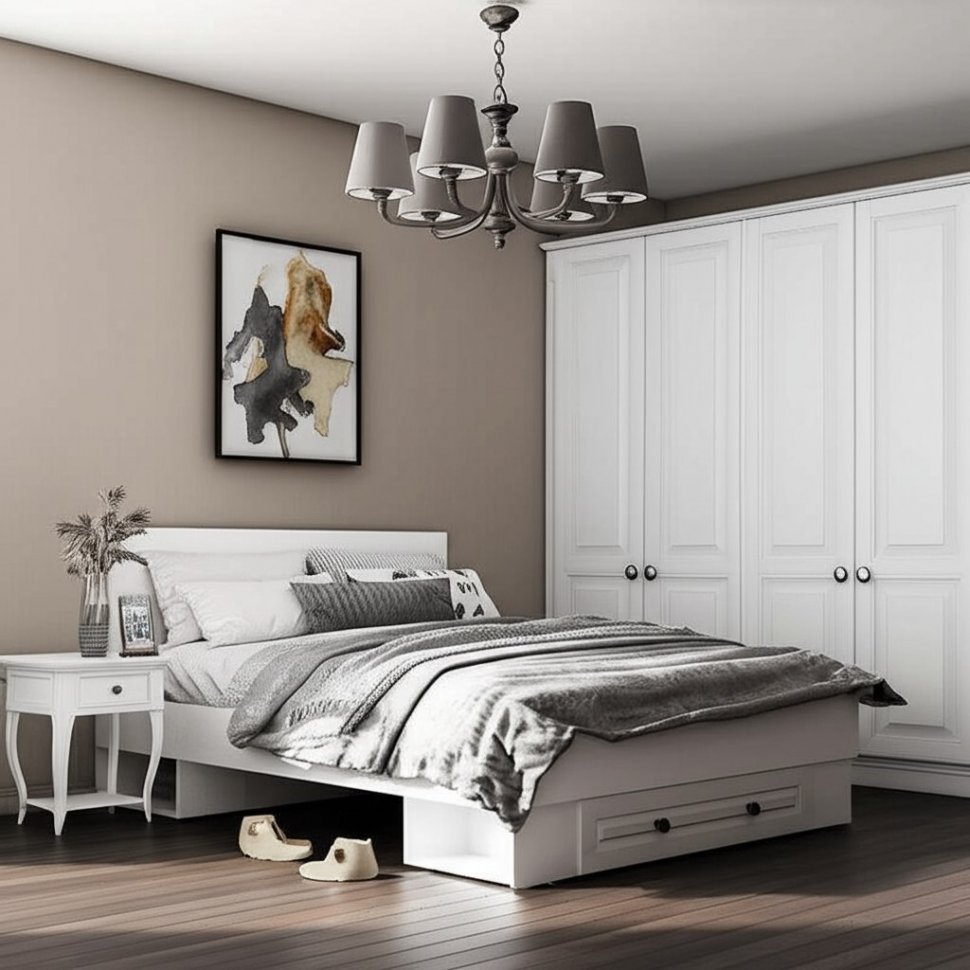 Кровать 140x200 Софт КР-11 (БТС) с ящиком