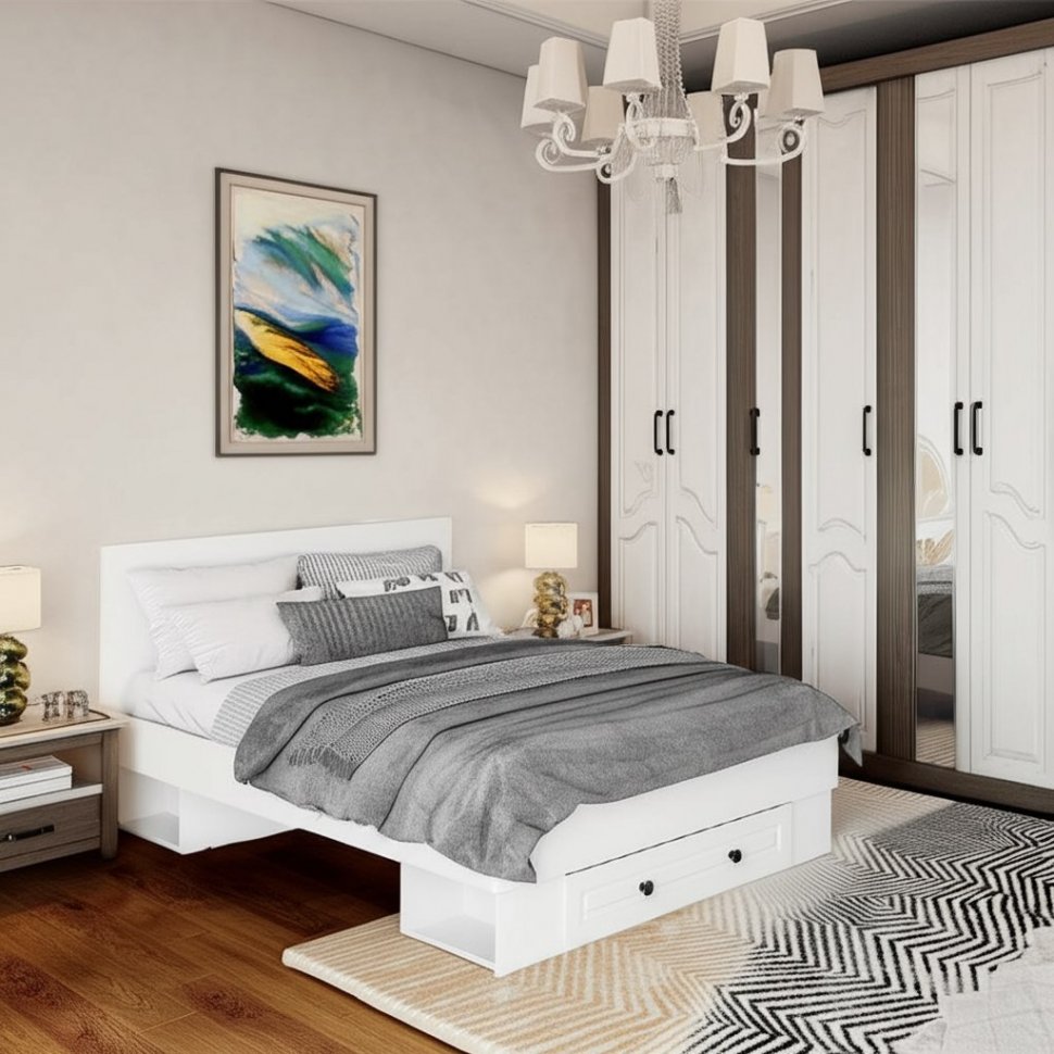 Кровать 140x200 Софт КР-11 (БТС) с ящиком