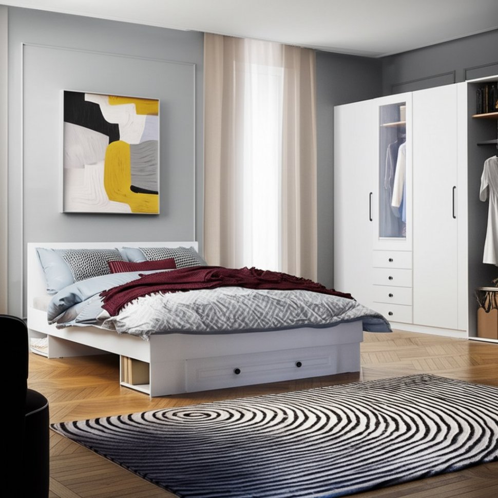 Кровать 140x200 Софт КР-11 (БТС) с ящиком