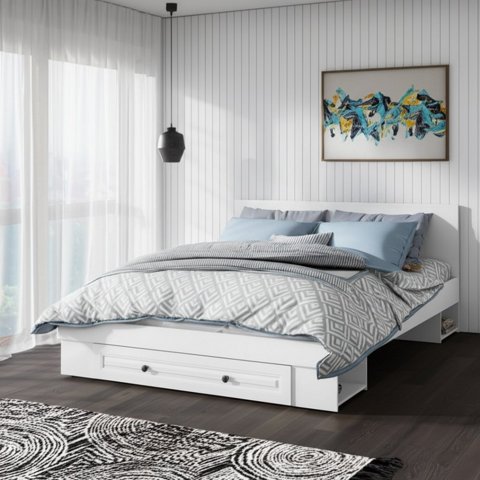 Кровать 140x200 Софт КР-11 (БТС) с ящиком