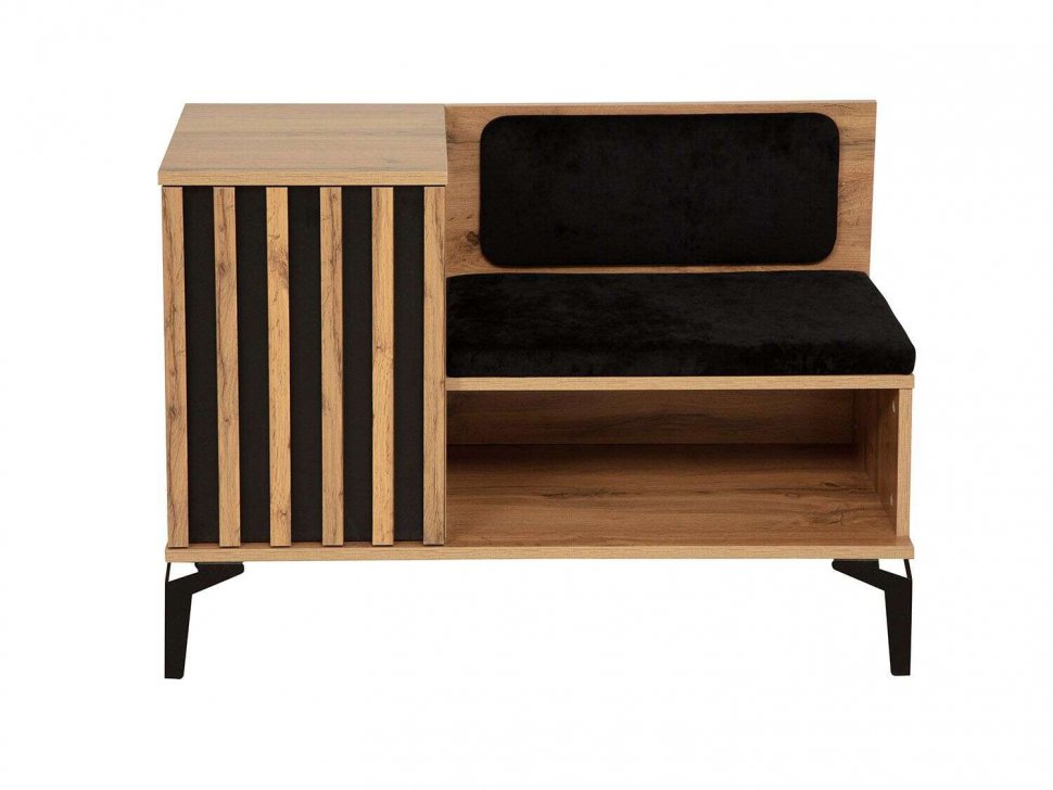 Тумба под обувь Либерти 51.23 (опора h150) Дуб вотан/Черный