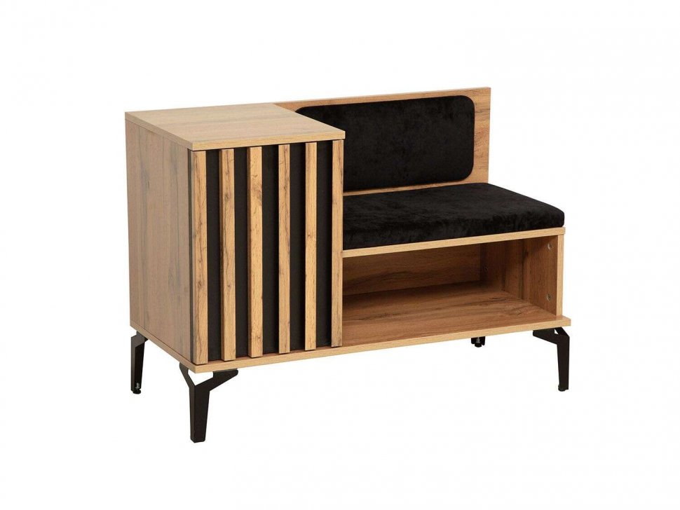 Тумба под обувь Либерти 51.23 (опора h150) Дуб вотан/Черный