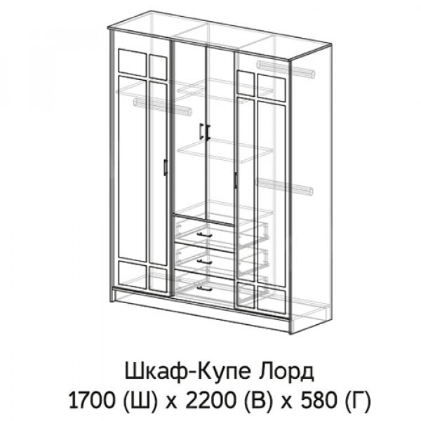 Шкаф-купе Лорд ЭРА (Лоредо)
