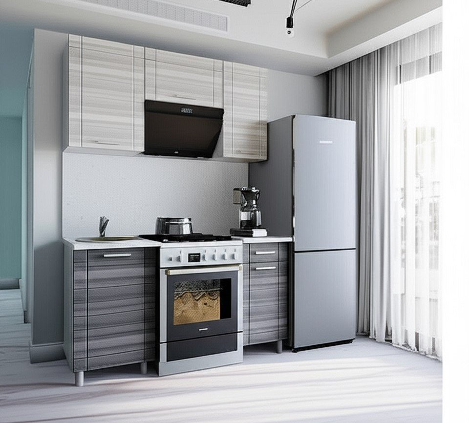 Кухня Бомбей, 1,5 м, с окапом