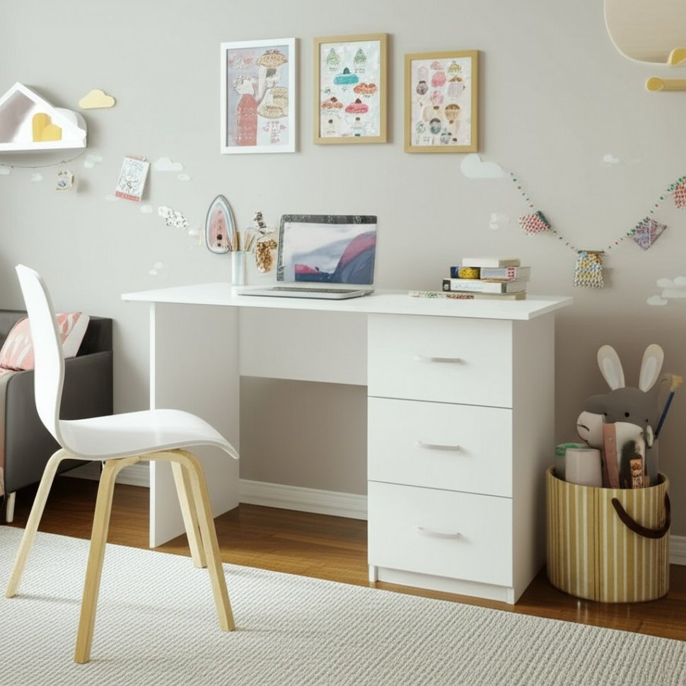 Стол письменный Сити-1 (ТЭКС) Белый