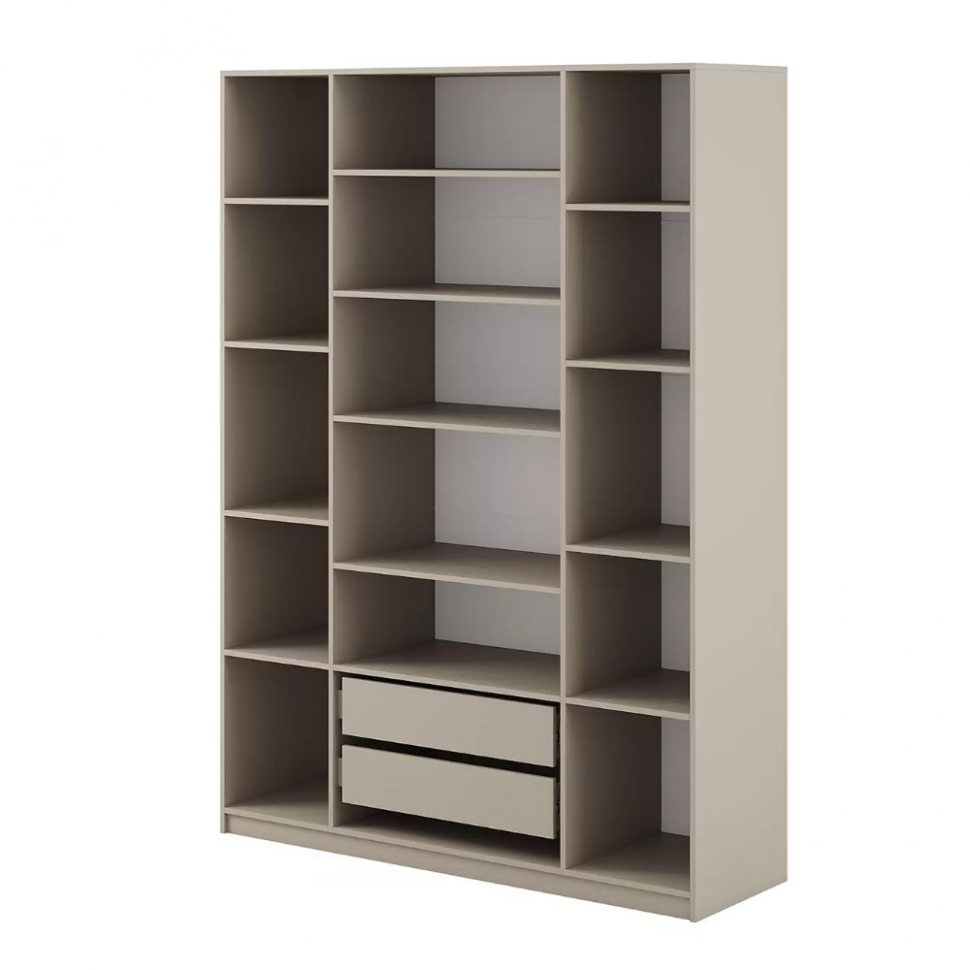 Шкаф распашной с наполнением (13 полок + 2 ящика) ШК 5 (1600), Меланж