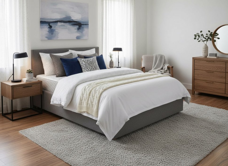 Кровать Nova 1800 с основанием / серый №25